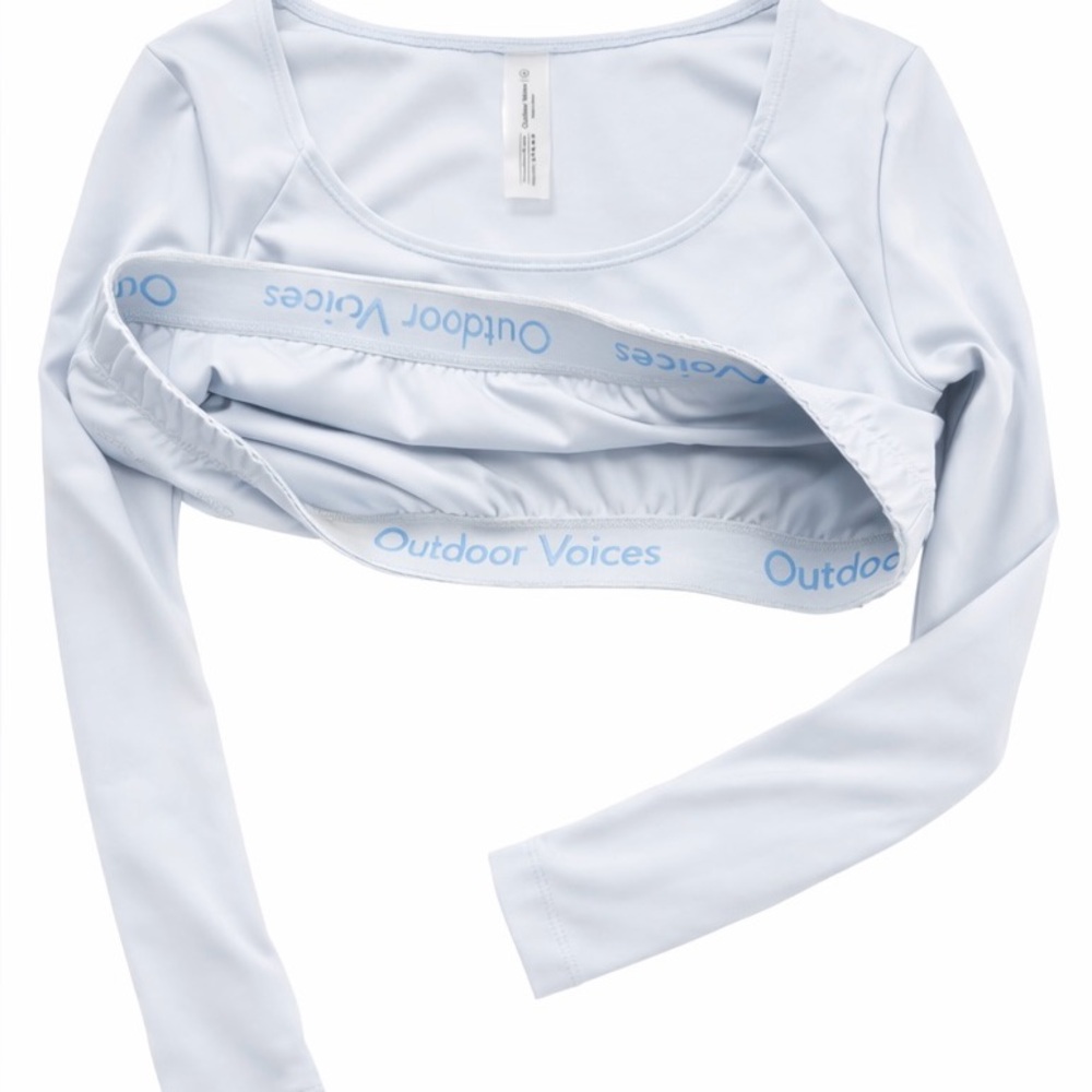 Outdoor Voices Light Gray Activewear Top